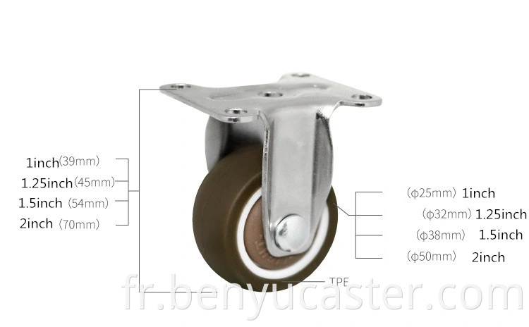 1.5inch Tpe Caster Wheel